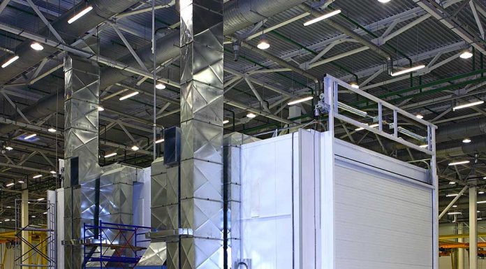 Покрасочные камеры и их оборудование в покрасочных цехах.