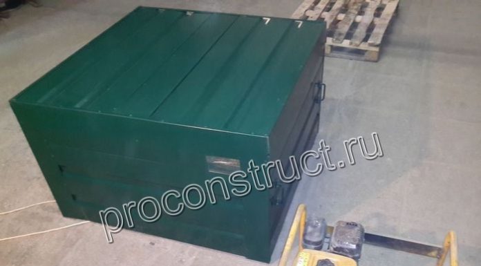 Шумозащитный кожух для электрогенератора, контейнер, короб